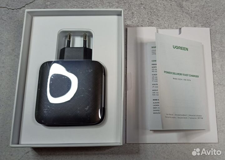 Зарядное устройство ugreen GAN 65w