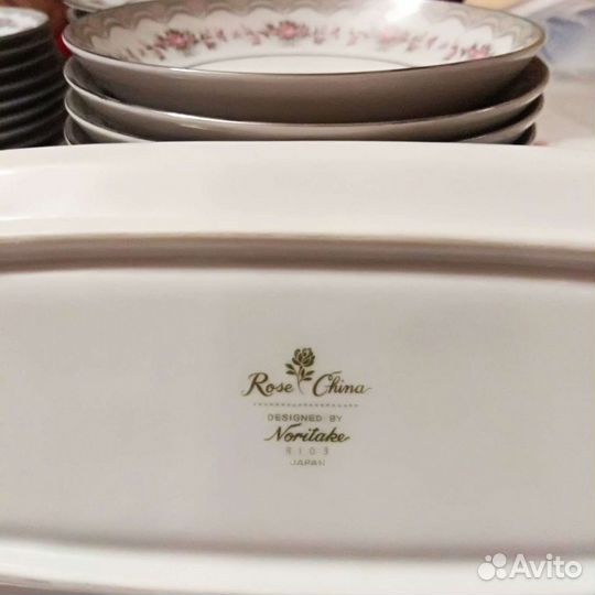 Чайный фарфоровый сервиз Noritake Rose China