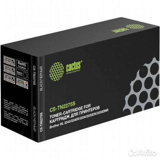 Cactus CS-TN2275 черный (2600стр.) для Brother HL 2240/2240R/2250/2250DN/2250DNR