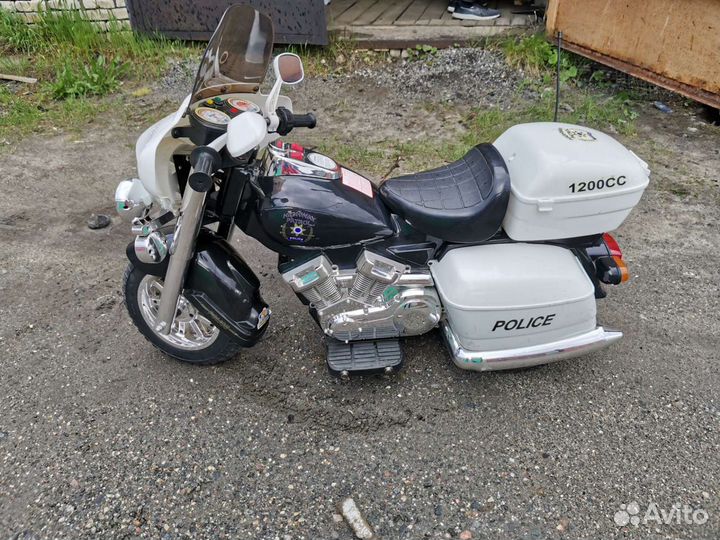 Электромотоцикл детский police