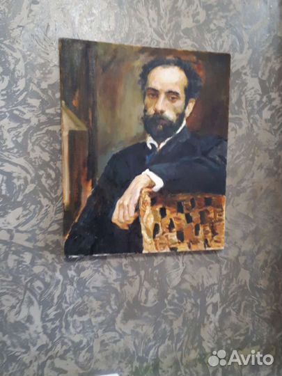 Картина маслом,портрет Исаака Левитана