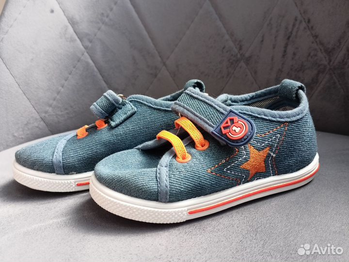 Кеды новые детские Юничел 23 р тканевые для сада