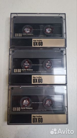 Аудиокассеты Sony UX 60 (3 штуки)