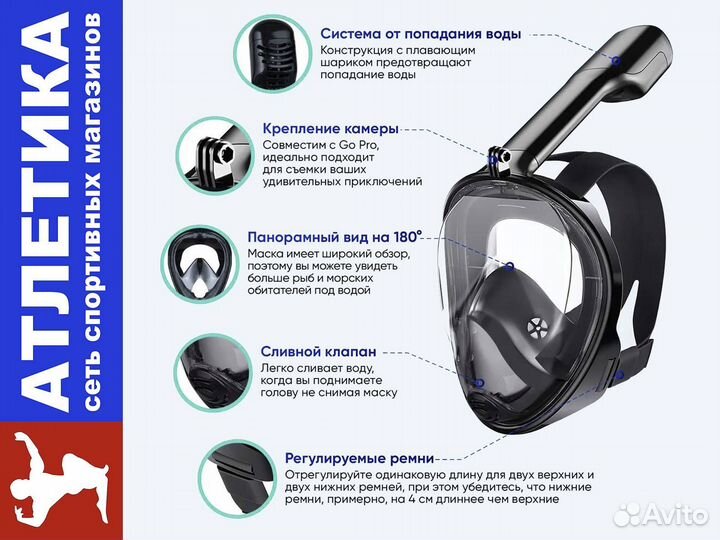 Маска полнолицевая для снорклинга