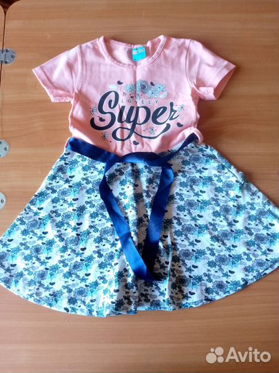 Платья и Джинсовый Сарафан для Девочки