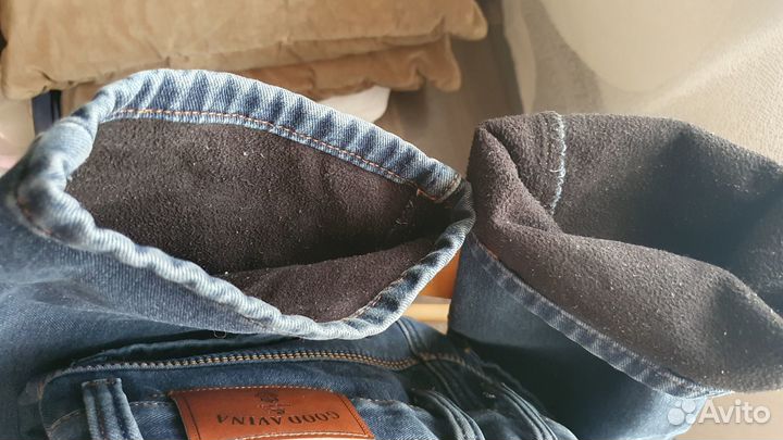 Крутые джинсы мужские с тёплой подкладкой