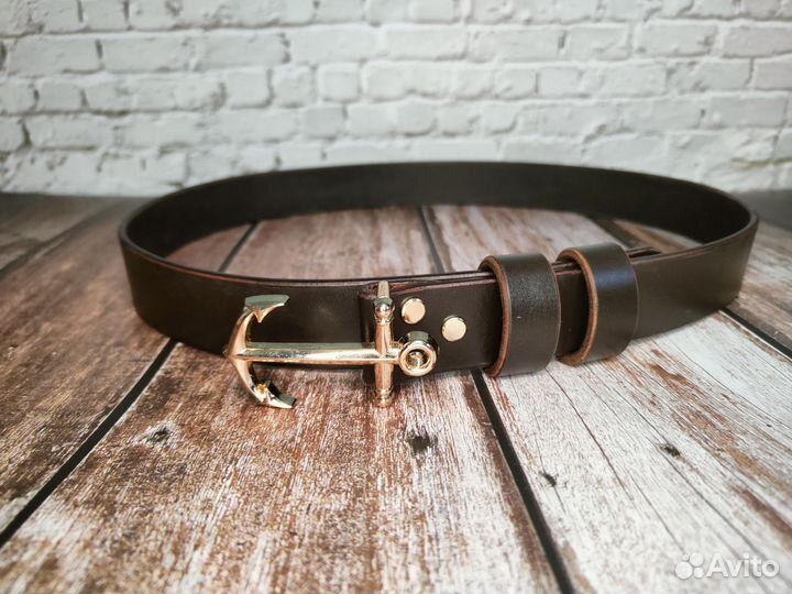 Мужской кожаный ремень, ремень для моряка