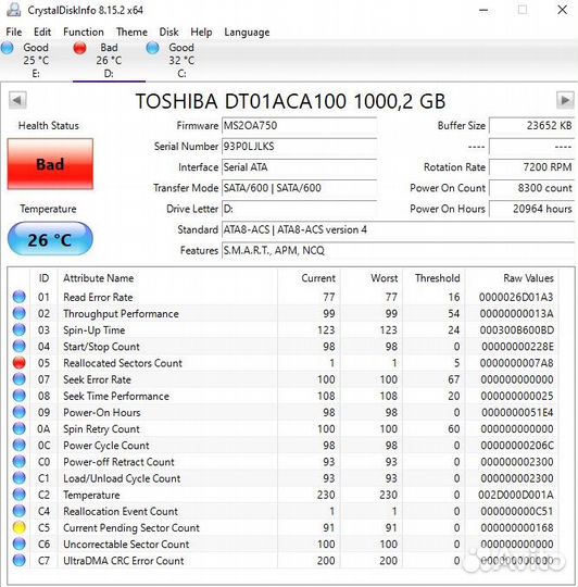 Жесткий диск toshiba 1тб 3.5