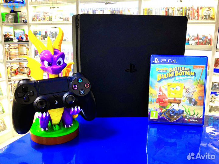 Ps4 slim 500gb+ Губка Боб