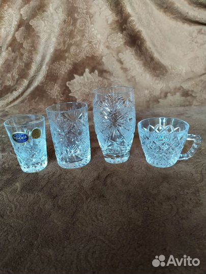 Коллекция хрустальных рюмок, стаканов СССР