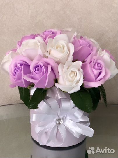 Букет из мыльных роз