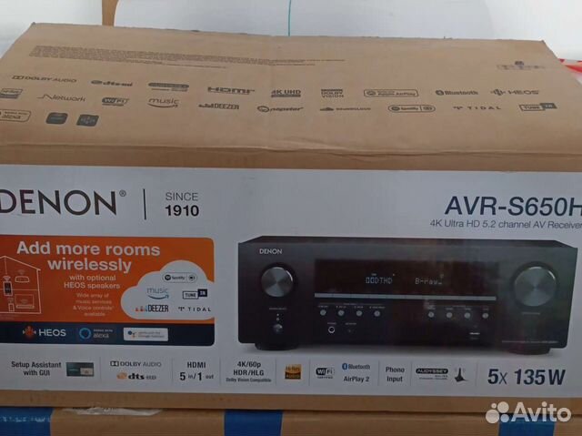 Denon avr-s650h ресивер 5.2 black