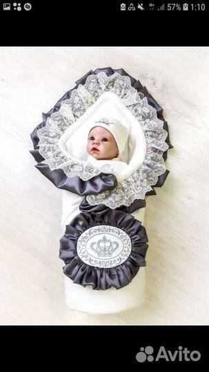 Одеяло-Комплект(конверт+бант) на выписку демисезон