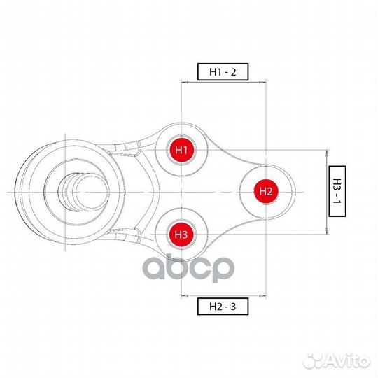 Опора шаровая правая ford Kuga 2008 - 2012 cb0046r