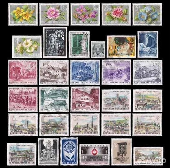Почтовые марки Австрии 1960/68