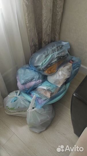 Детские вещи и обувь пакетами для девочки