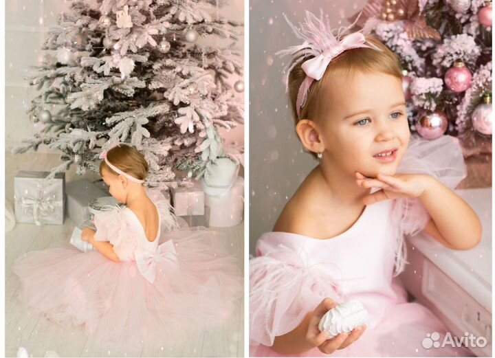 Новогодняя фотосессия в студии, с щенками