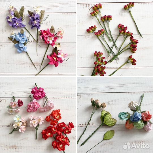 Цветы для скрапбукинга