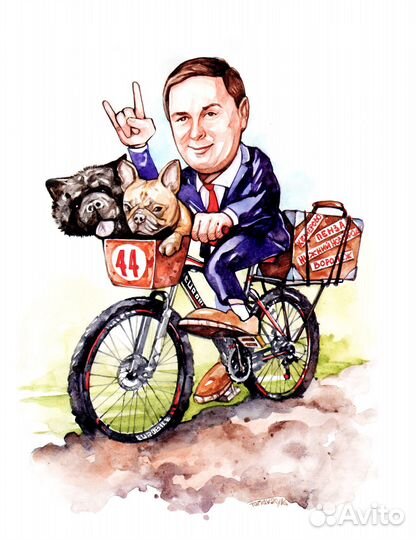 Шаржи на заказ по фото портрет карикатура