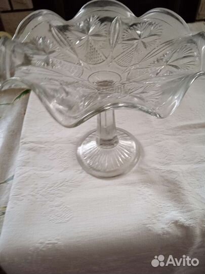 Ваза для фруктов на ножке СССР