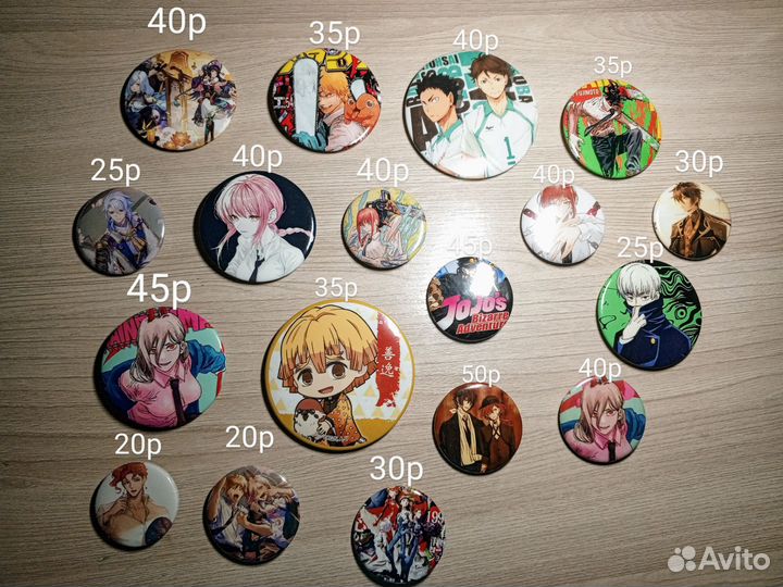 Значки с аниме