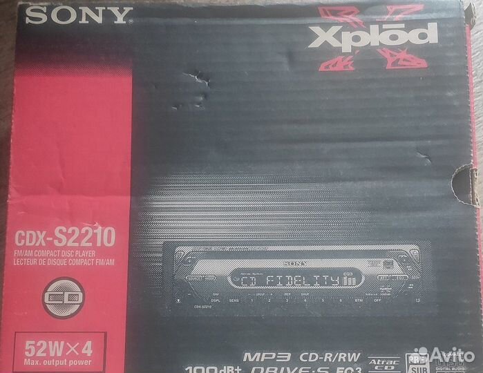 Автомагнитола sony cdx новая