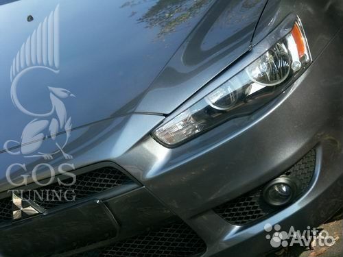Реснички на фары фонари Mitsubishi Lancer 10