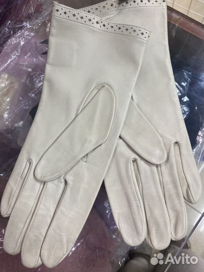 Перчатки женские кожаные