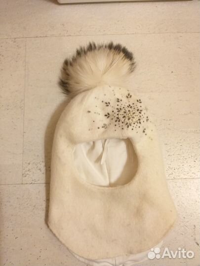 Шапка шлем зимняя для девочки