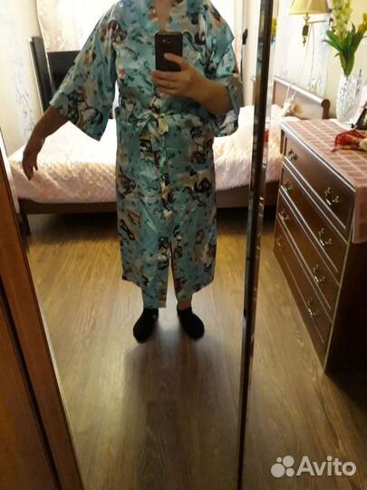 Халат шелковый и халат теплый