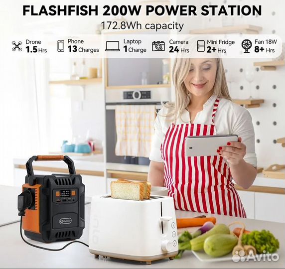 Flashfish 200 Вт Портативная электростанция 48000