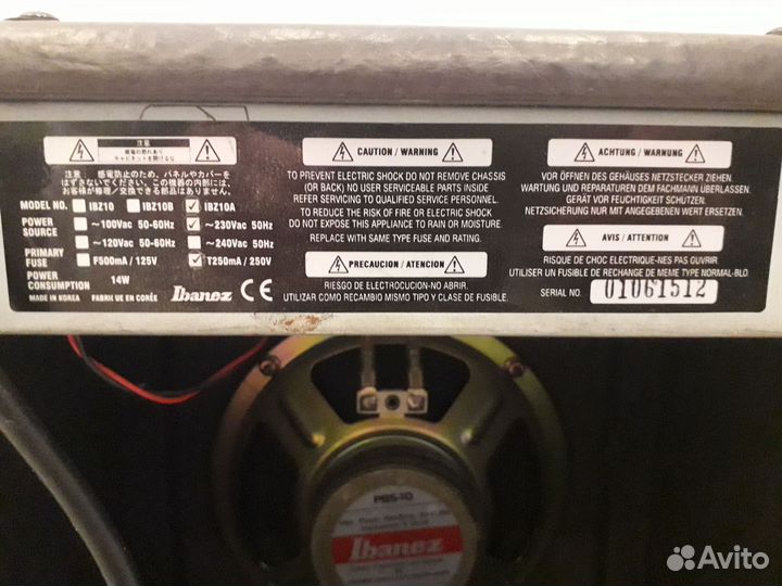 Комбоусилитель Ibanez Ibz10a с хорусом (Korea)