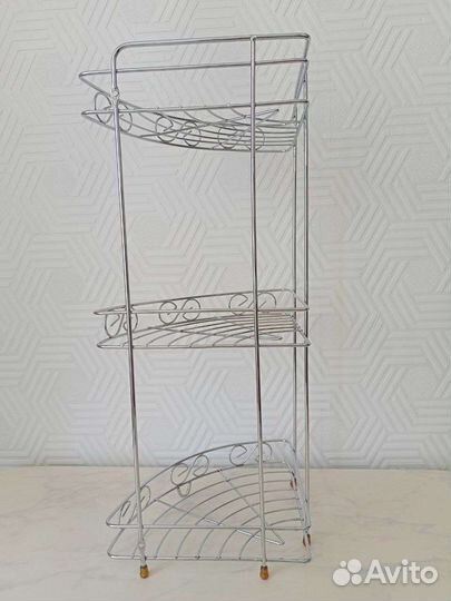 Угловая полка для ванной комнаты