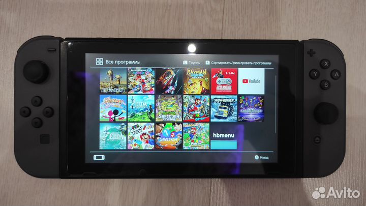 Nintendo switch rev 2 прошитая+sd 128gb
