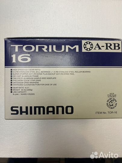 Катушка мультипликаторная Shimano 16 Torium