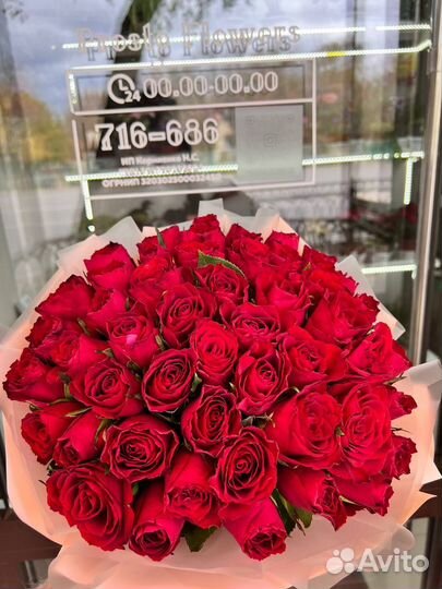 Розы красные.Доставка цветов