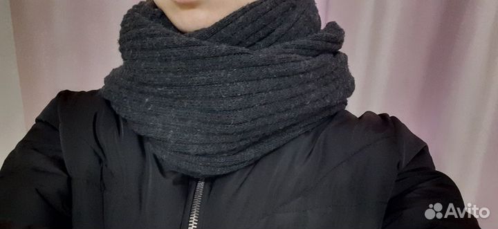 Снуд шарф женский чёрный
