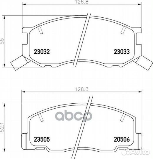 Колодки тормозные дисковые перед toyota PRE