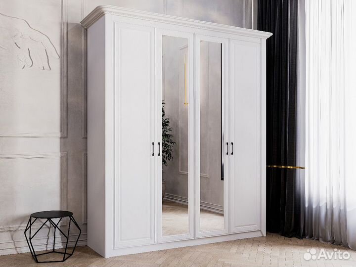 Шкаф распашной 4-х дверный 208см Флорентина