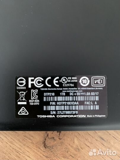 1 Тб Внешний HDD toshiba canvio ready hdtp210EK3AA