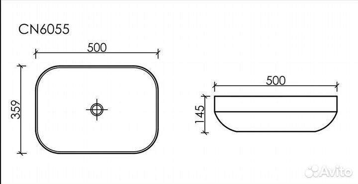 Раковина Ceramica Nova Element 50 CN6055 белая