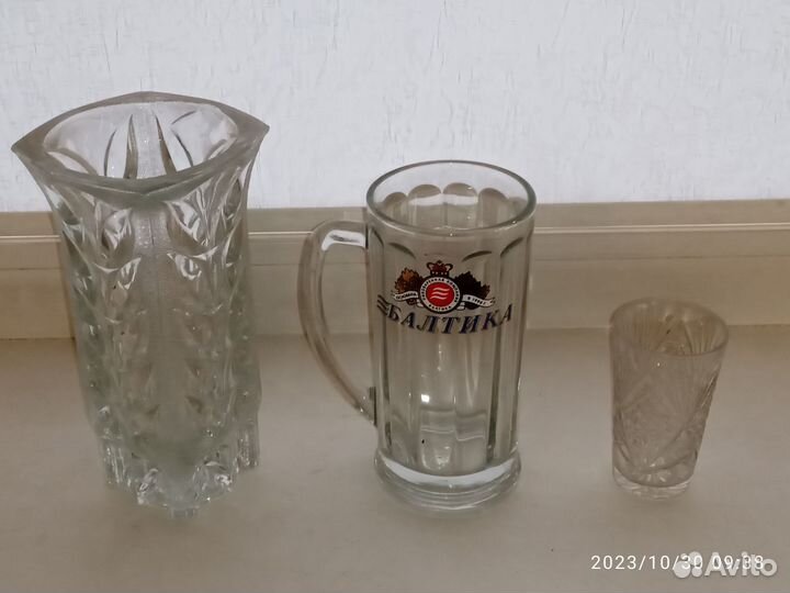 Ваза, пивная кружка, стопка, конфетница