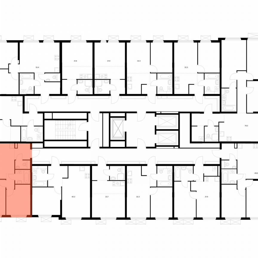 2-к. квартира, 47,9 м², 18/25 эт.