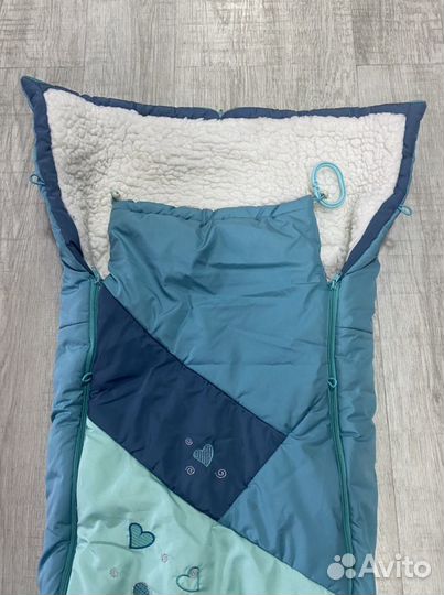 Зимний конверт в коляску на овчине