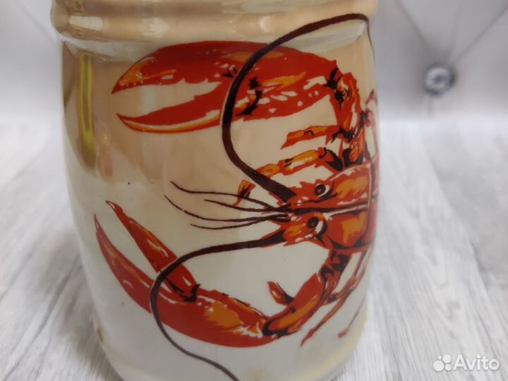 Кружка пивная Рак фаянс Полонский фз СССР