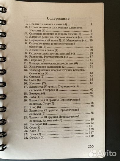 Шпаргалка по химии