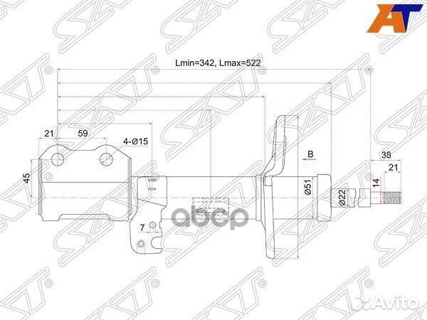 Стойка передняя toyota allion/premio 07- RH