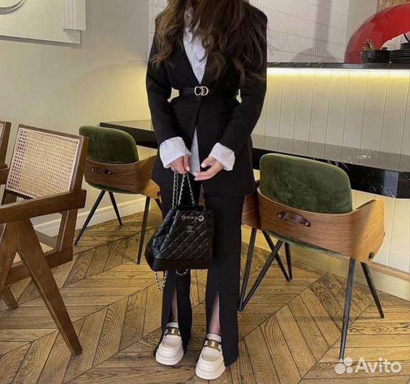 Брюки клеш с разрезами