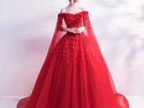 Бальное платье красное