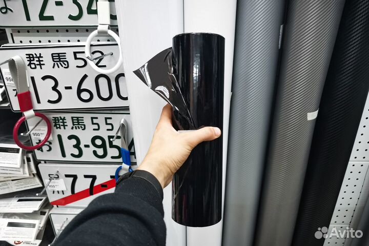 Пленка для бронирования фар, Черная темная